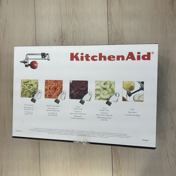 KitchenAid SPIRALIZER, PEEL, CORE & SLICE Attachments 5 Blades KSM1APC KSM2PC - Picture 2 of 7